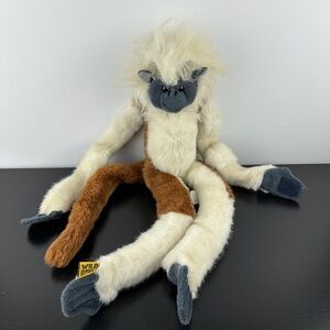Wild Republic K&M Vidal Hanging Monkey 17” Cotton Top Tamarin Plush Hands Attach